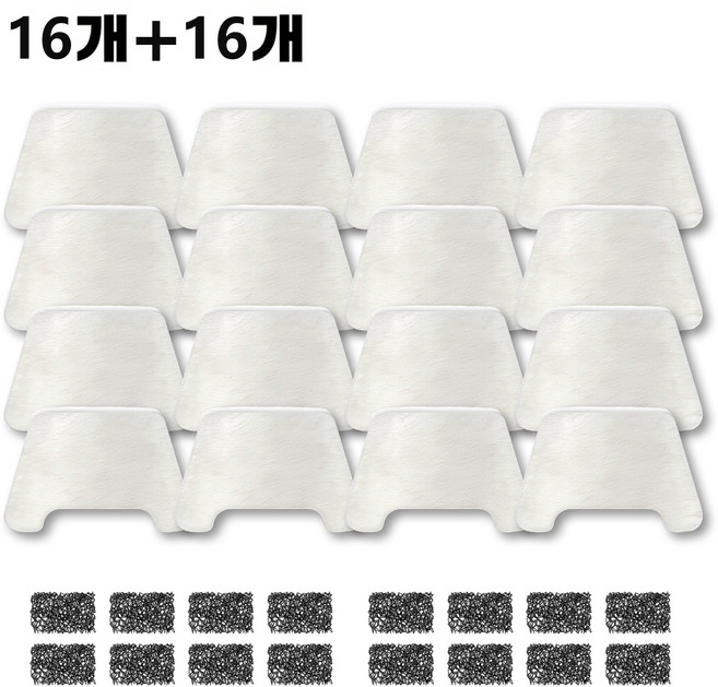 LABEKA 고양이정수기 1.5리터 저소음 워터 펌프 플러그인 모델, 16개, 하얀색, 필터 요소