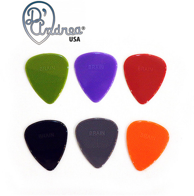 디안드레아 나일론 피크 Snarling Dogs Brain Picks by D’Andrea, 1.14mm Orange, 1개