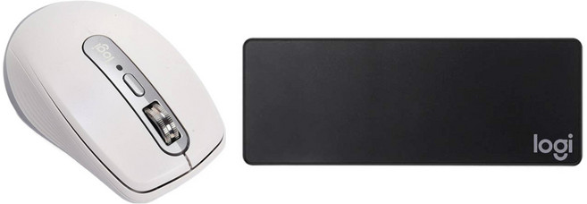 로지텍 MX 애니웨어 3S 무선 마우스 + 마우스 장패드, 스페이스 실버,블랙