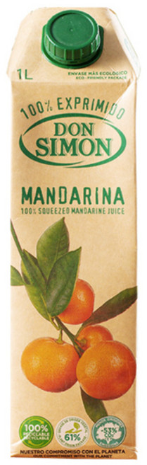 돈시몬 착즙 만다린 감귤 주스, 1L, 12개