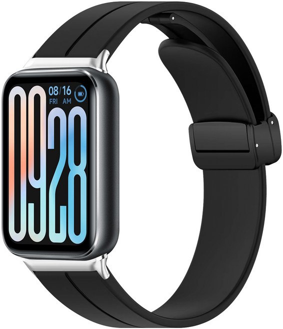 더조은셀러 샤오미 레드미 호환 D버클 마그네틱 실리콘 스트랩, 블랙, 1개