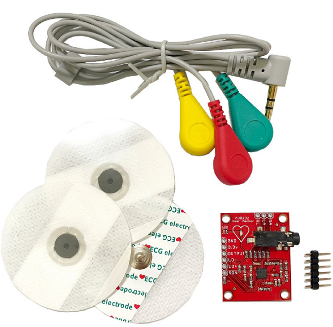 심전도 심박 측정 센서 키트 AD8232 ECG, 1개