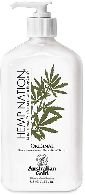 오스트레일리안골드 오리지널 헴프 네이션 로션 Original Hemp Nation Moisturizing Tan Lotion 535ml, 1개