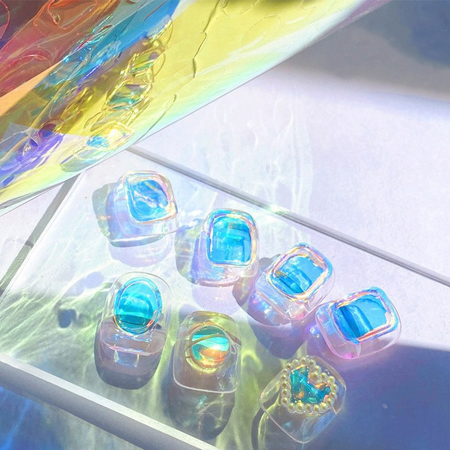 컷팅 유리네일필름 유리알 얼음네일 12종 단품, 유리네일필름 - 22, 1개