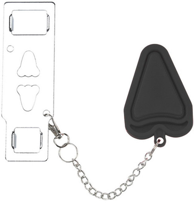 여행용 휴대용 도어 보안 잠금장치, 1개, 검정색