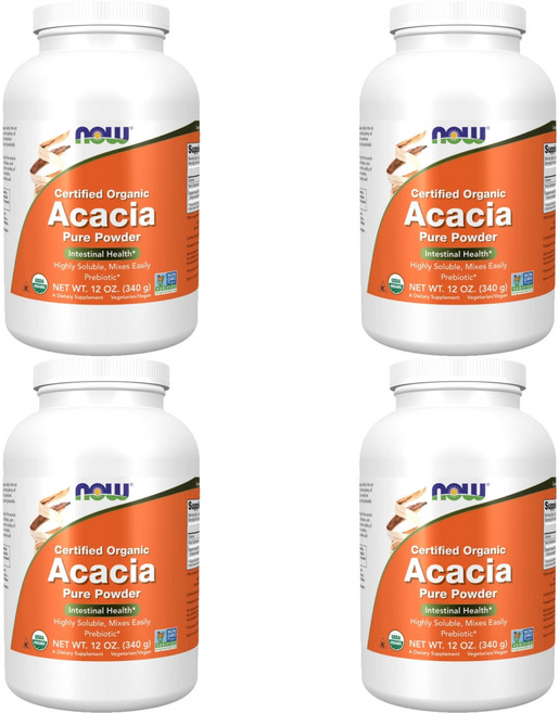 나우푸드 고흡수 아카시아 파우더 분말, 4개, 340g