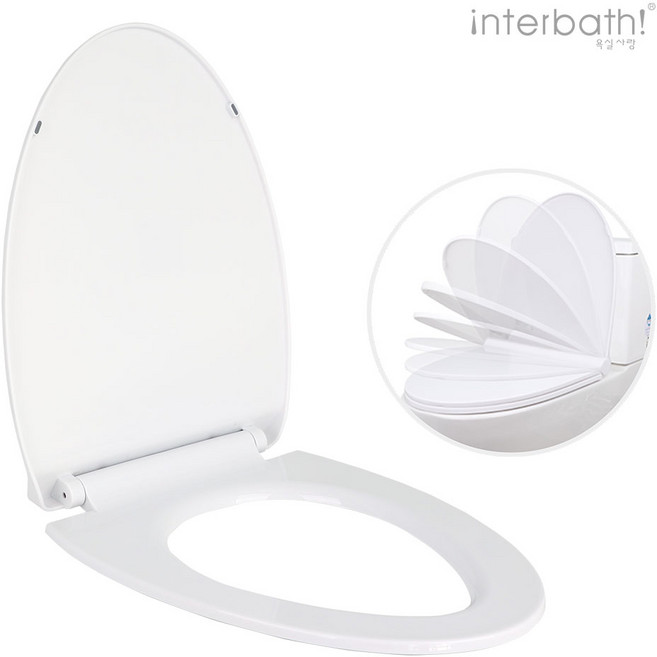 인터바스 양변기 댐퍼형 변기커버 S700 화장실 시트커버 자가설치, 1개
