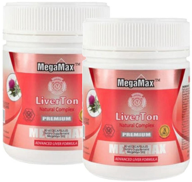 메가맥스 리버톤 밀크씨슬 타우린 단델리온 캡슐 MEGAMAX LiverTon, 90정, 2개