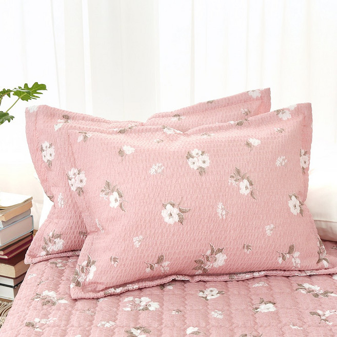 2장세트 엘레나 국산 심플모던 인테리어 시어서커 누빔 베개커버 40x60 3colors