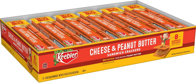 키블러 땅콩 버터 치즈 크래커 Keebler Cheese Crackers with Peanut Butter, 1개