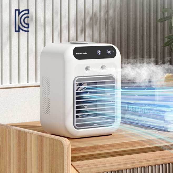 [2026 신상] KC인정 가정용 휴대용 소형 이동식 에어컨 미니 냉풍기, 화이트