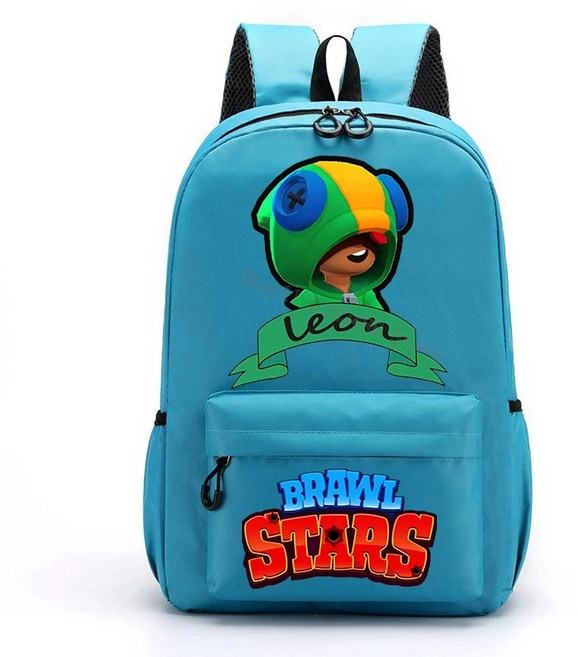 씨플 브롤스타즈 레온 크로우 학생 어린이 생일입학 선물 백팩