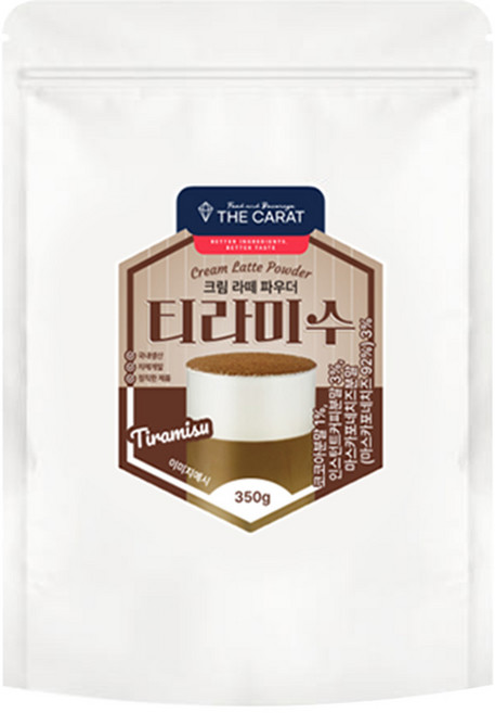 더캐럿 크림라떼 티라미수 파우더 350g, 1개, 1개입