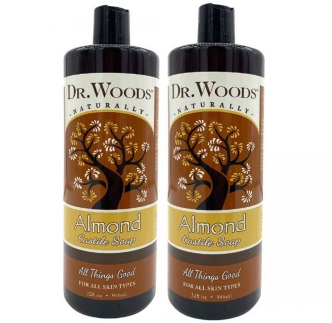 드. 우즈 아몬드 오일 액체 카스틸 비누 얼굴 손 몸 자연 남녀공용 32 플로리드 온스 2개 묶음, 946ml - 쿠팡