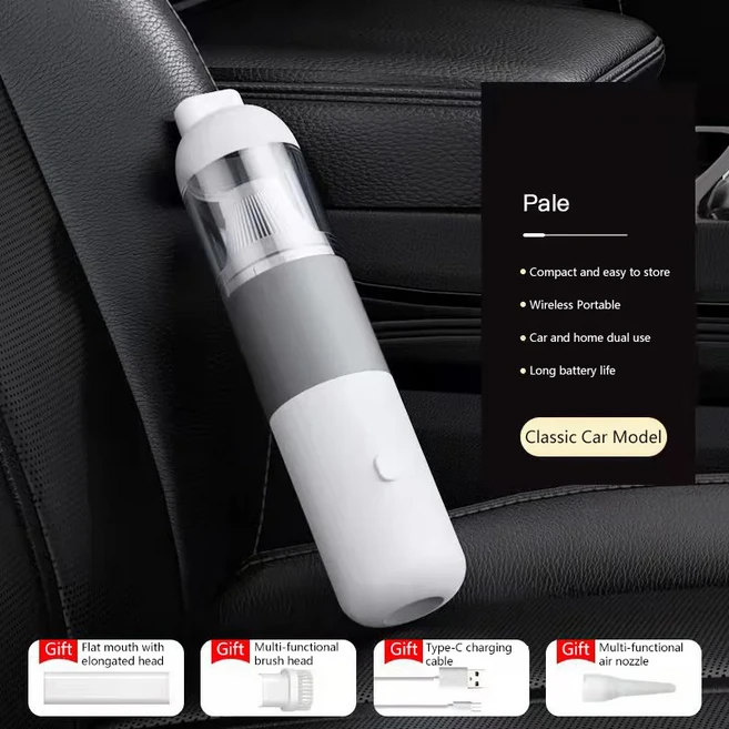 Xiaomi 자동차 진공 청소기 자동차용 초강력 흡입력 무선 휴대용 소형 휴대용 흡입 및 블로잉 통합, 03 Black