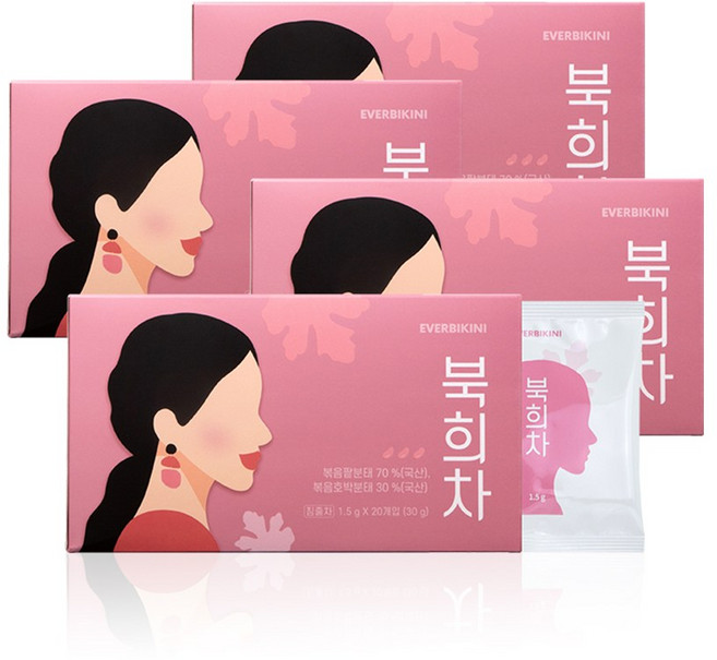 에버비키니 가벼운 팥 호박차 북희차, 1.5g, 20개입, 4박스