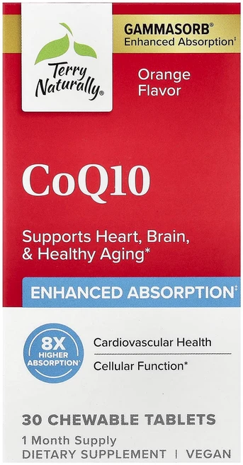 새해 첫좋은선물 Terry Naturally CoQ10 오렌지 츄어블 30정(1정당 100mg) 제대로 할인합니다, Terry Naturally CoQ10 오렌..., 1개, 30정 - 쿠팡