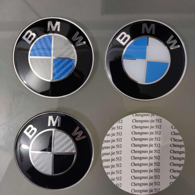 BMW 엠블럼 오토바이 개조 3D 금속 로고 자동차 장식 연료 탱크 스티커 적합, 접착제 새지 않는 스티커 6.4cm 1개, 단일 사이즈