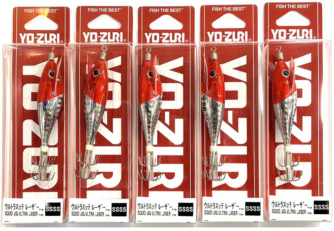 요즈리 울트라 레이져 SSSS HRH 미니 에기 고추장 5P, 1세트, 50g, 레드헤드