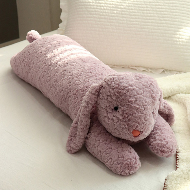 몽글 소프트 애착 인형 롱쿠션 바디필로우, 퍼플