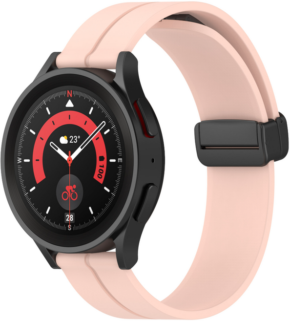 킹콩프로 갤럭시 워치 마그네틱버클 실리콘 스트랩 20mm 22mm, 핑크, 1개