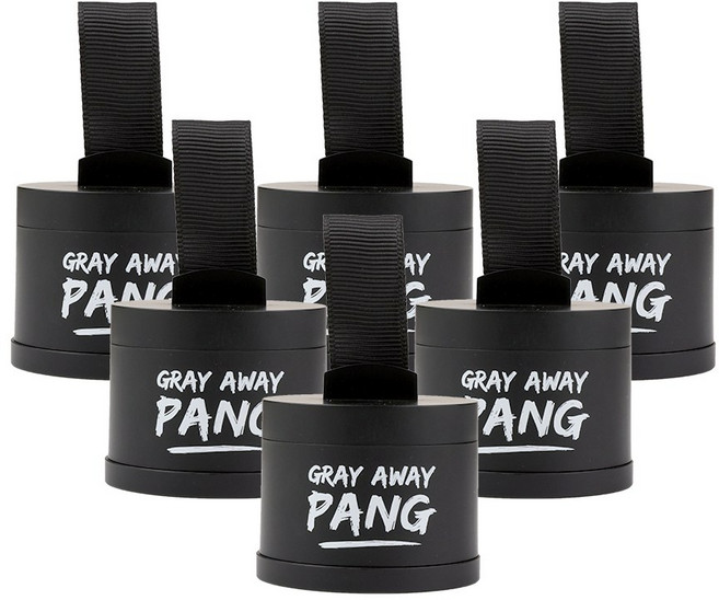 새치팡팡 헤어 섀도우 4g 헤어라인 빈모 탈모 커버 헤어 쿠션 쉐도우, 1개, 블랙 6통