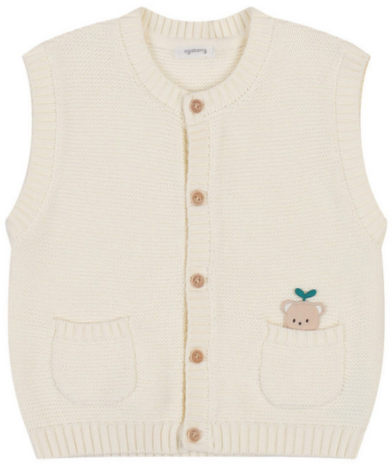 아가방 아가옷 피버데이니트조끼 01S121301 봄아기옷 가을아기옷 아기등원룩 둥이커플룩