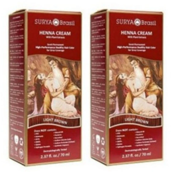 수르야 브라질 헤나 크림 다크 브라운 70ml X 2팩, 2개 - 쿠팡