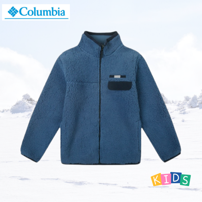 컬럼비아 키즈 뽀글이 후리스 플리스 블루