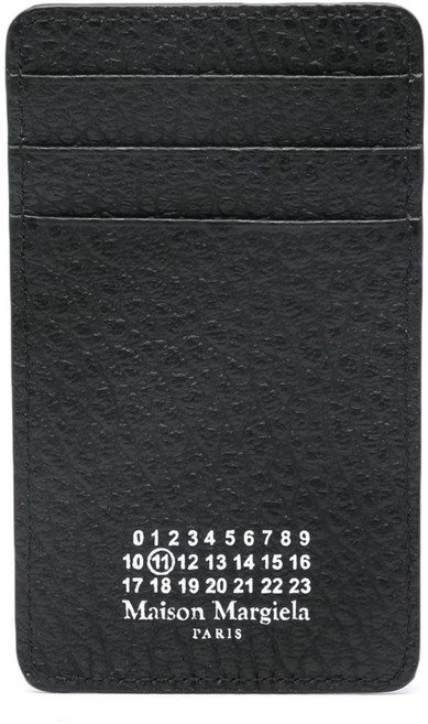 메종 마르지엘라 포 스티치 프린트 레더 카드홀더