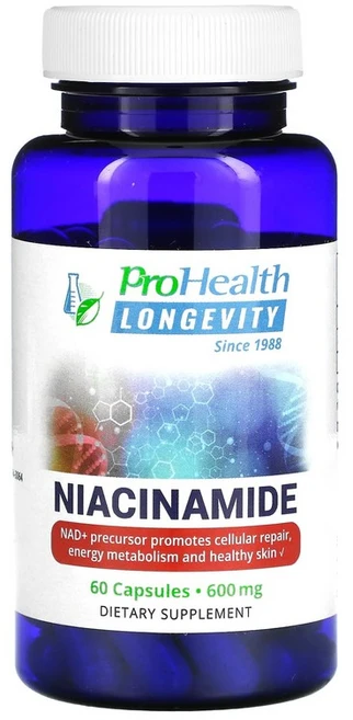 프로헬스롱기비티 니아신아미드 600mg 60 캡슐, 비건, 성인남녀공용, 분말, 1개, 60정 - 쿠팡