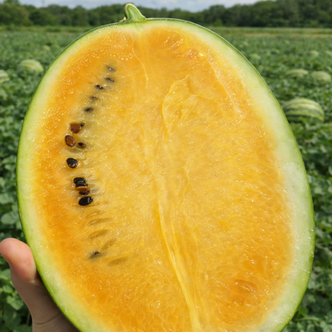 눈이 즐거운 노란 수박 프리미엄 아삭 달콤 속이 노란 블랙 망고수박 블랙보스, 1박스, 망고수박 (2-3kg)