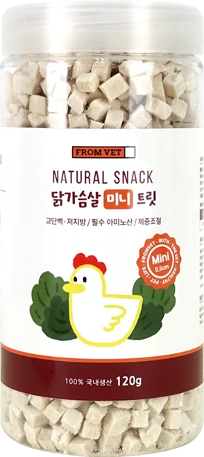 프롬벳 동결건조 국산 트릿, 120g, 1개, 미니 닭가슴살 - 쿠팡