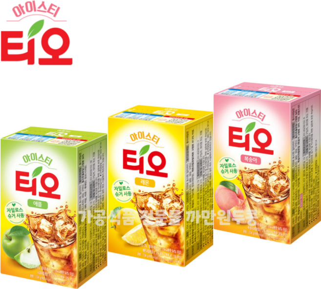 티오 아이스티 복숭아 애플 레몬 18T, 18개입, 1개