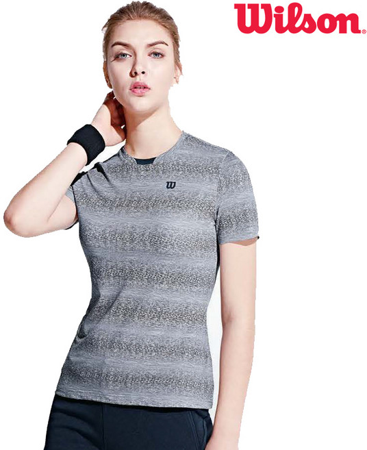 윌슨 여성 반팔티셔츠 3286 그레이 테니스 배드민턴 단체티