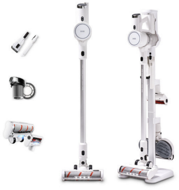 아이닉 차이슨 무선청소기 i20 Elite + UV헤드브러시 + UV침구브러시 + 필터, 화이트