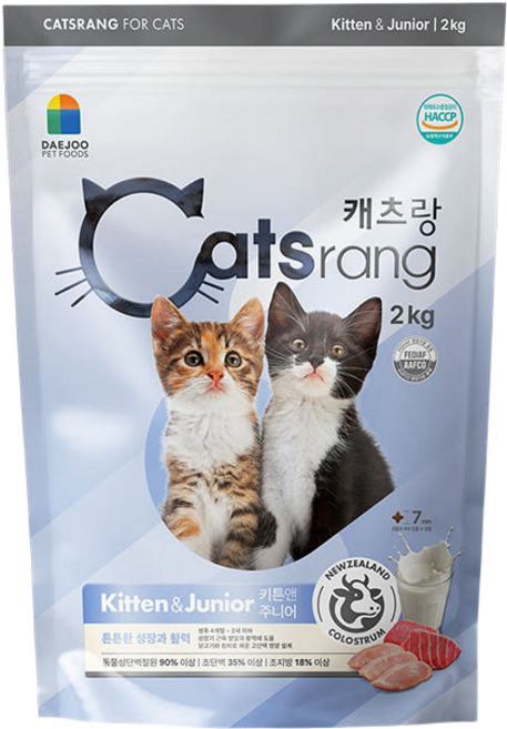 캐츠랑 키튼앤주니어 고양이 사료 키튼 아기고양이 사료, 1포, 2kg, 닭+참치