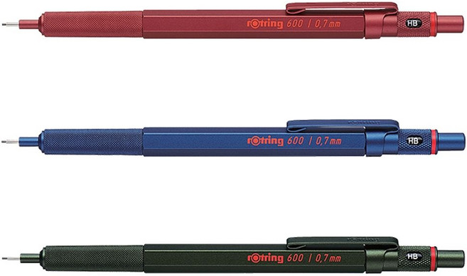 [로트링] 600 샤프 0.5mm 레드/블루/그린 3종 [옵션선택], 그린 RO2114268