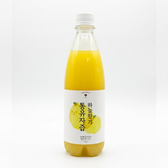 하늘향기 하늘향기 통유자즙 (500ml) 유기농 껍질째 갈아만든 유자청 유자액 무농약 유자에이드, 1개, 1개입, 500ml