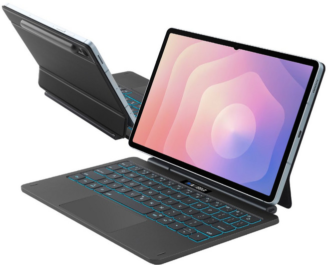 DUNNO 삼성 갤럭시 탭 자석 흡착 디지털 파워 매직 키보드 케이스 S11 / S10 Lite / S10 FE / S9 FE / S9, 1개, 블랙