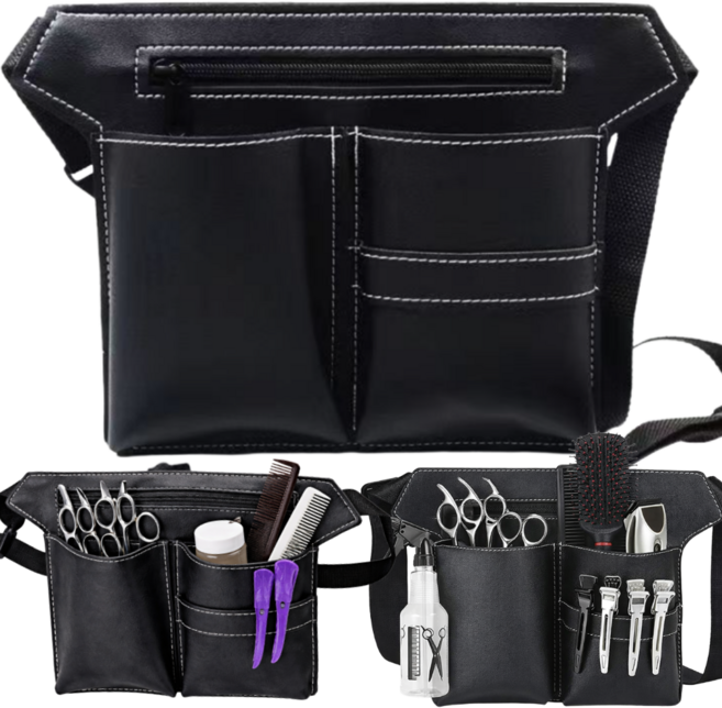 프라홈 헤어디자이너 미용사 가위집 힙색 허리가방, 1개