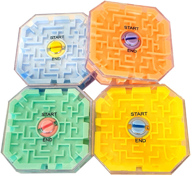 슬라이딩미로찾기 6개/ 6칼라x1개 게임놀이완구 양면미로 지능개발학습교구 균형감각 장난감 어린이 단체선물, 1개