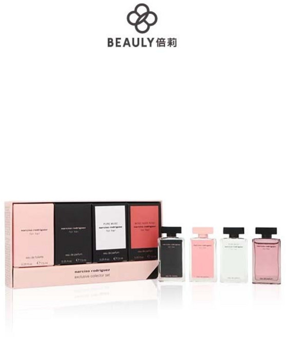 Narciso Rodriguez 7.5mlx4小香禮盒 女香 禮物包裝, 1個, 7.5mlx4 小香禮盒