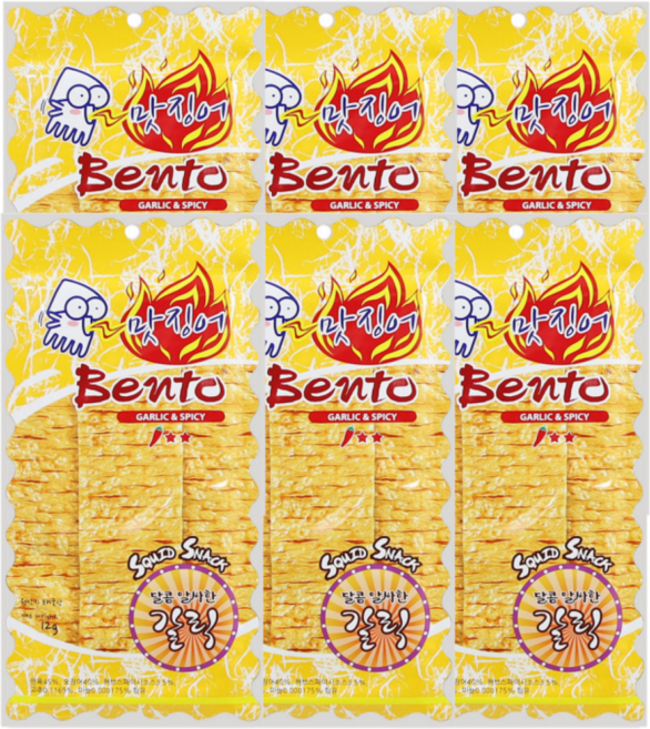 벤토 갈릭 핫 앤 스파이시 어포, 12g, 6개