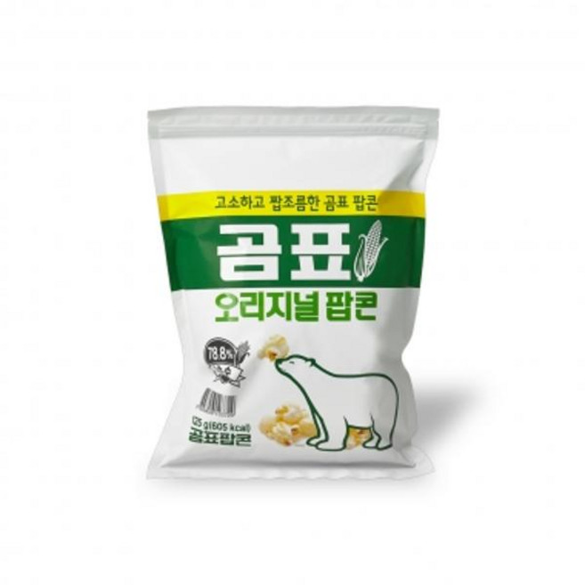 곰표 오리지널팝콘 지퍼백 대용량 과자, 125g, 1개