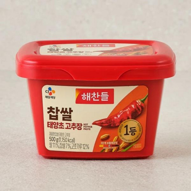 CJ 해찬들 찹쌀 태양초 고추장 500g 1개