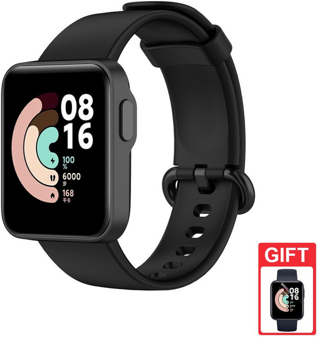 小米 Redmi Watch 2 Lite / POCO Watch 矽膠替換腕帶, 黑色,Redmi 手錶 2 Lite, 1個