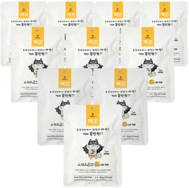 바삭한 손질 먹태 나는먹꾼 스위트콘맛, 10개, 25g