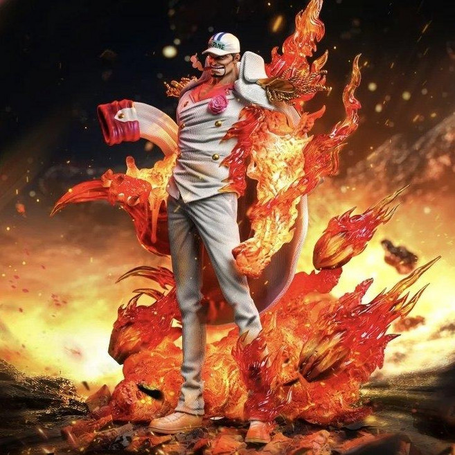 원피스 해군 삼대장 아카이누 키자루 루피 에이스 피규어 세트, 2.0l 등급 얼굴 조각상, 1개