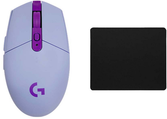 로지텍 G304 LIGHTSPEED 무선 게이밍 마우스 블루(한정판)+마우스패드 세트 [국내당일발송], 라일락